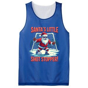 SantaS Little Shot Stopper Funny Christmas Soccer Player Gift Mesh Reversible Basketball Jersey Tank