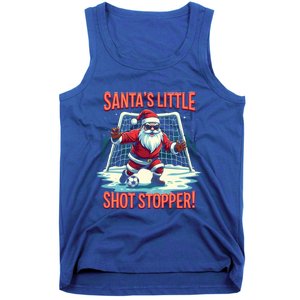 SantaS Little Shot Stopper Funny Christmas Soccer Player Gift Tank Top