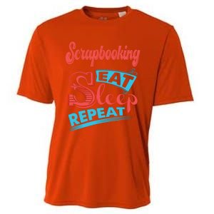 Scrapbooking Lovers Scrapbooking Eat Sleep Repeat Funny Gift Cooling Performance Crew T-Shirt