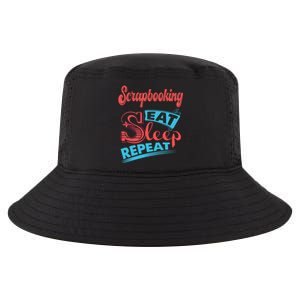 Scrapbooking Lovers Scrapbooking Eat Sleep Repeat Funny Gift Cool Comfort Performance Bucket Hat