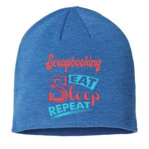 Scrapbooking Lovers Scrapbooking Eat Sleep Repeat Funny Gift Sustainable Beanie