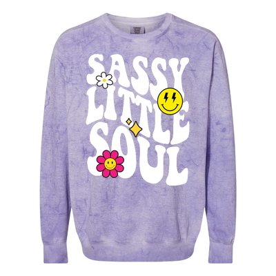 Sassy Little Soul Groovy Retro Cute Colorblast Crewneck Sweatshirt