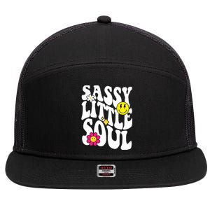 Sassy Little Soul Groovy Retro Cute 7 Panel Mesh Trucker Snapback Hat