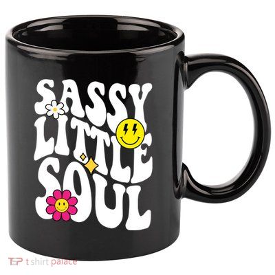 Sassy Little Soul Groovy Retro Cute 11oz C Handle Ceramic Mug