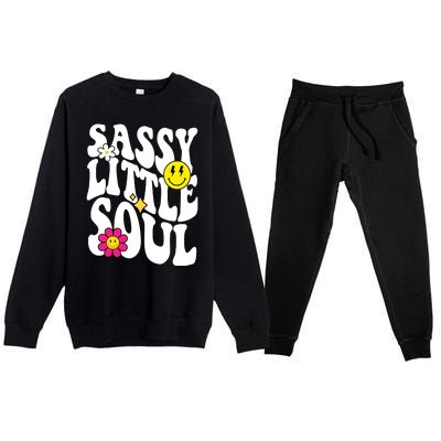 Sassy Little Soul Groovy Retro Cute Premium Crewneck Sweatsuit Set