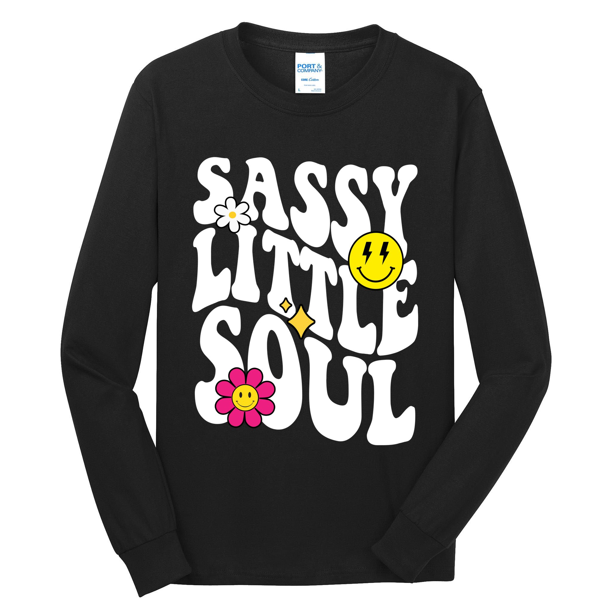 Sassy Little Soul Groovy Retro Cute Tall Long Sleeve T-Shirt