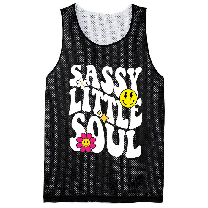 Sassy Little Soul Groovy Retro Cute Mesh Reversible Basketball Jersey Tank