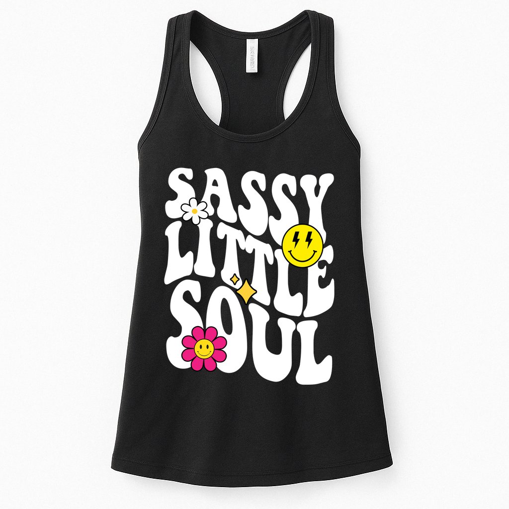 Sassy Little Soul Groovy Retro Cute Womens Tank Top