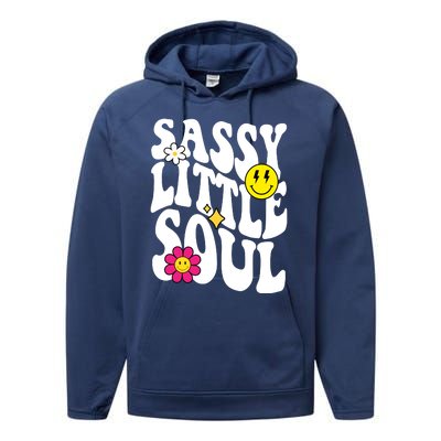 Sassy Little Soul Groovy Retro Cute Performance Fleece Hoodie