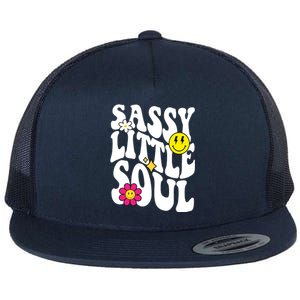 Sassy Little Soul Groovy Retro Cute Flat Bill Trucker Hat