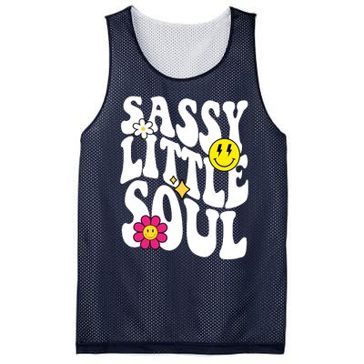 Sassy Little Soul Groovy Retro Cute Mesh Reversible Basketball Jersey Tank