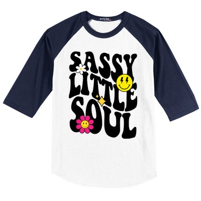 Sassy Little Soul Groovy Retro Cute Baseball Sleeve Shirt