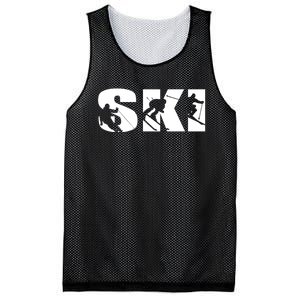 Ski Long Sleeve Tshirt For Skiing Lovers Silhouette Skiers Mesh Reversible Basketball Jersey Tank