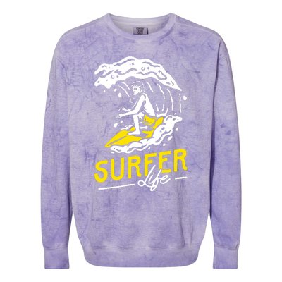 Surfer Life Colorblast Crewneck Sweatshirt