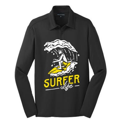 Surfer Life Silk Touch Performance Long Sleeve Polo