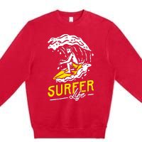 Surfer Life Premium Crewneck Sweatshirt