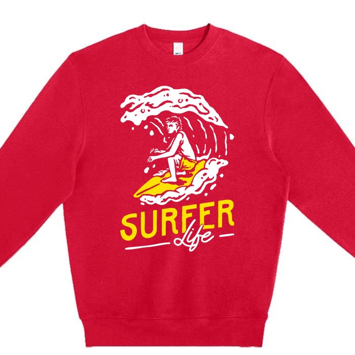 Surfer Life Premium Crewneck Sweatshirt