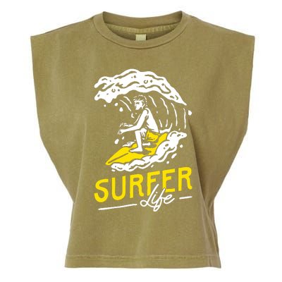 Surfer Life Garment-Dyed Women's Muscle Tee