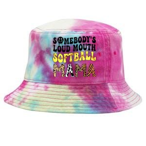 Somebody's Loudmouth Softball Mama Funny Mom Mother's Day Tie-Dyed Bucket Hat