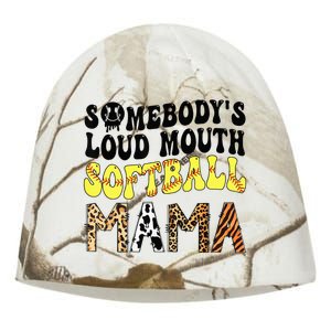 Somebody's Loudmouth Softball Mama Funny Mom Mother's Day Kati - Camo Knit Beanie