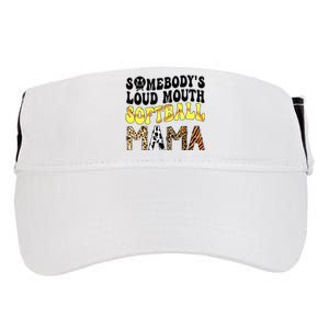 Somebody's Loudmouth Softball Mama Funny Mom Mother's Day Adult Drive Performance Visor