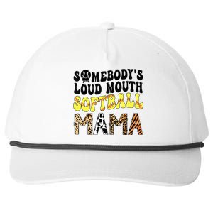 Somebody's Loudmouth Softball Mama Funny Mom Mother's Day Snapback Five-Panel Rope Hat