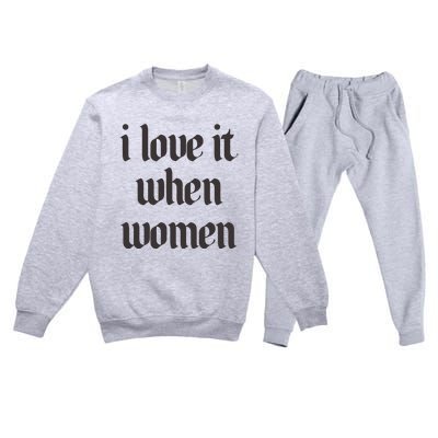 Subtle Lesbian Subtle Bi Subtle Bisexual Lavender Oat Milk Latte Bi Pride Premium Crewneck Sweatsuit Set