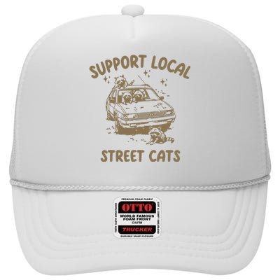 Support Local Street High Crown Mesh Back Trucker Hat