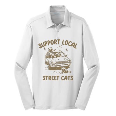 Support Local Street Silk Touch Performance Long Sleeve Polo