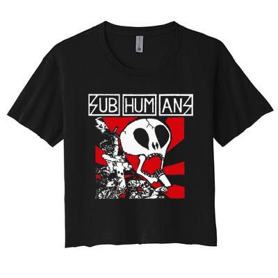 S.U.B.H.U.M.A.N.S Logos Women's Crop Top Tee