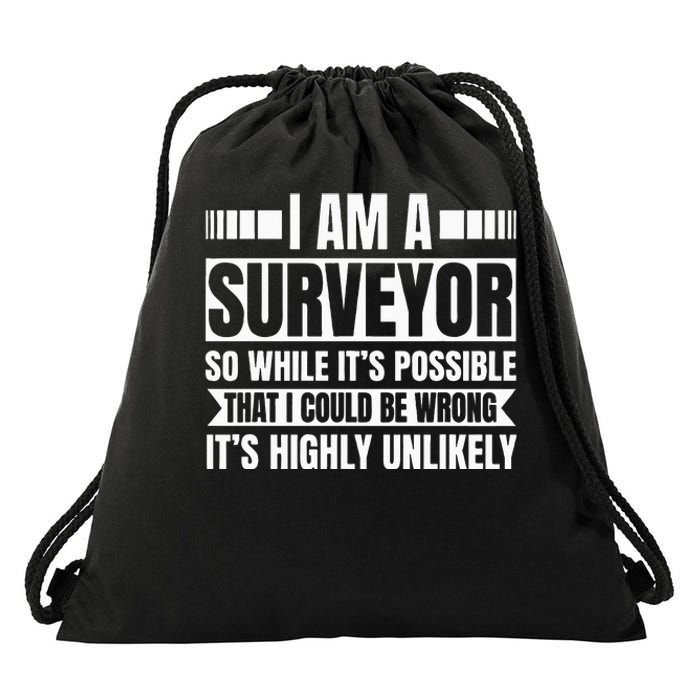 Surveyor Land Surveying Cartographer Geodesists Valuer Drawstring Bag