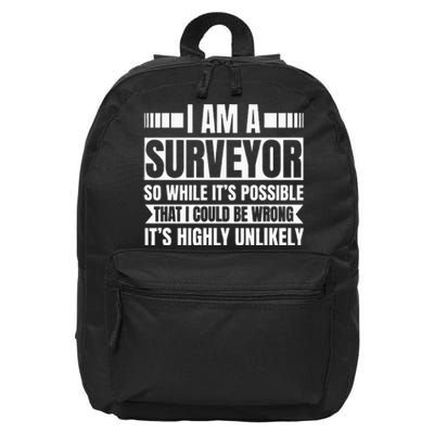 Surveyor Land Surveying Cartographer Geodesists Valuer 16 in Basic Backpack