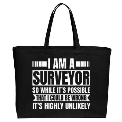 Surveyor Land Surveying Cartographer Geodesists Valuer Cotton Canvas Jumbo Tote