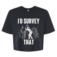 Surveyor Land Surveying Id survey that Camera Theodoloite Bella+Canvas Jersey Crop Tee