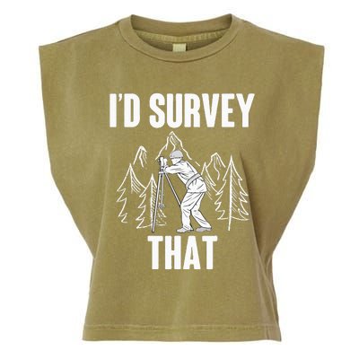 Surveyor Land Surveying Id survey that Camera Theodoloite Garment-Dyed Women's Muscle Tee