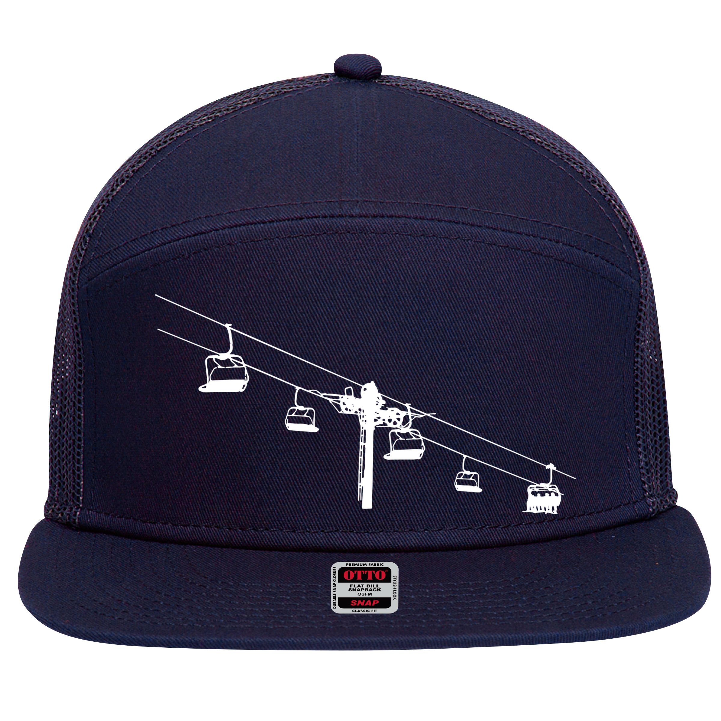 Ski Lift 7 Panel Mesh Trucker Snapback Hat