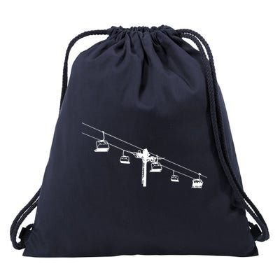 Ski Lift Drawstring Bag