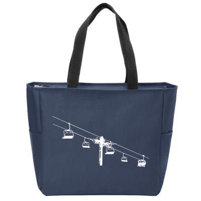 Ski Lift Zip Tote Bag