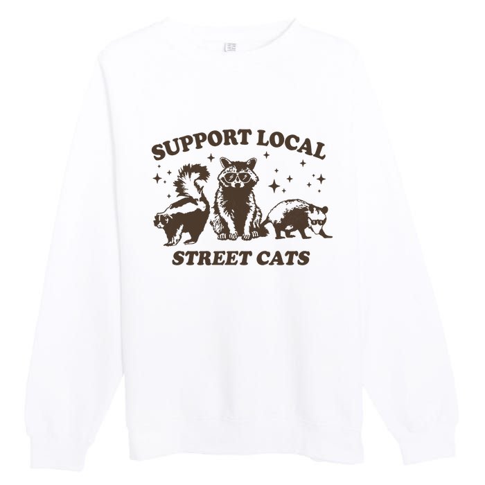 Support Local Street Vintage Graphic Premium Crewneck Sweatshirt