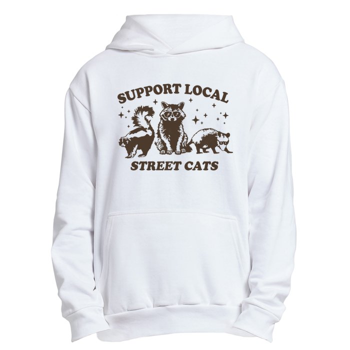 Support Local Street Vintage Graphic Urban Pullover Hoodie