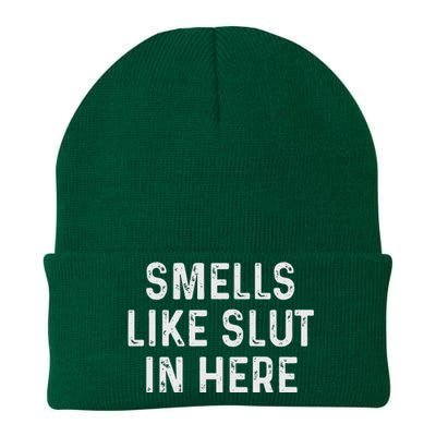 Smells Like Slut In Here Offensive Funny Adult Humor Knit Cap Winter Beanie