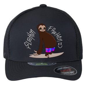 Sloth Livin Sweater Flexfit Unipanel Trucker Cap