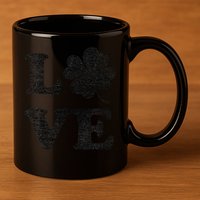 Shamrock Love Saint Patricks Day 11oz C Handle Ceramic Mug