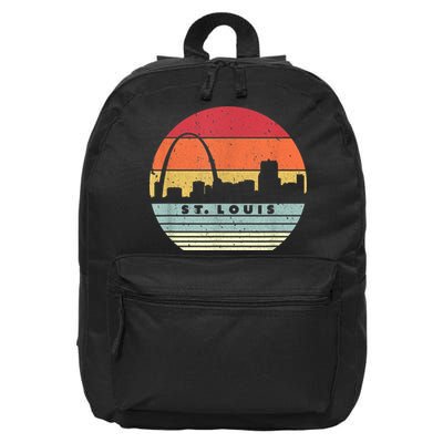 St. Louis Souvenir Shirt. Retro Style USA Skyline 16 in Basic Backpack