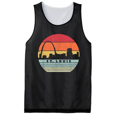 St. Louis Souvenir Shirt. Retro Style USA Skyline Mesh Reversible Basketball Jersey Tank