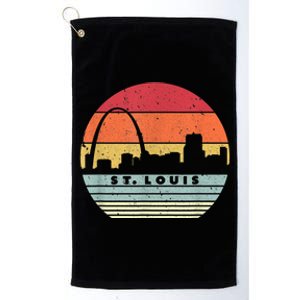 St. Louis Souvenir Shirt. Retro Style USA Skyline Platinum Collection Golf Towel