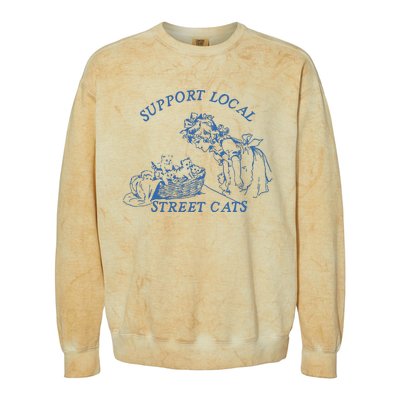 Support Local Street Vintage Graphic Colorblast Crewneck Sweatshirt