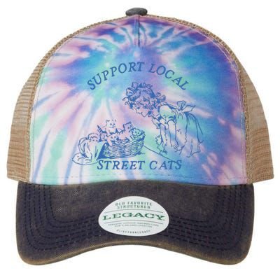 Support Local Street Vintage Graphic Legacy Tie Dye Trucker Hat