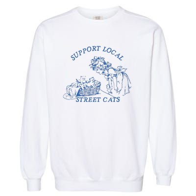 Support Local Street Vintage Graphic Garment-Dyed Sweatshirt