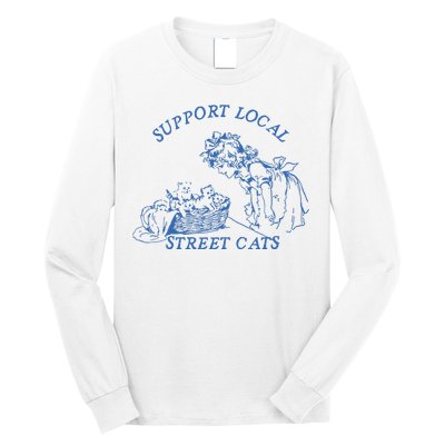 Support Local Street Vintage Graphic Long Sleeve Shirt